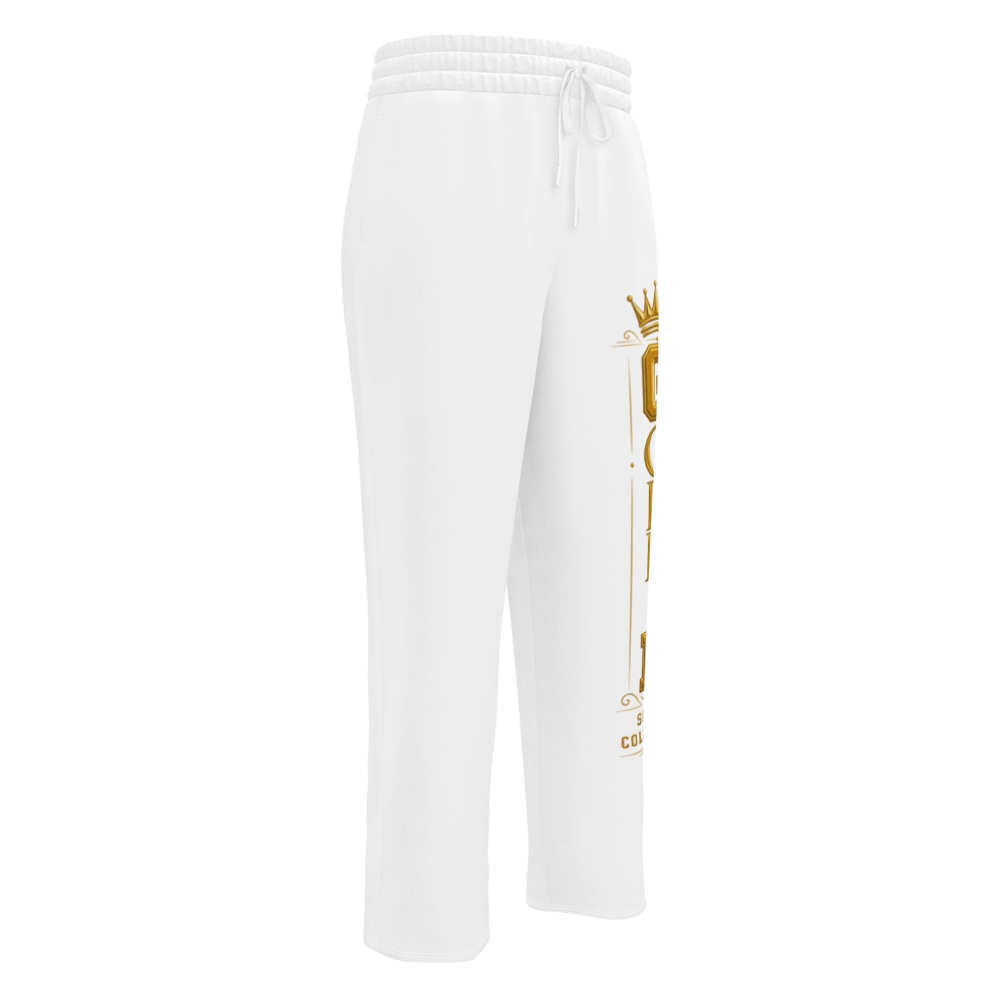 GODKIN Series White Premium Fleece Pants