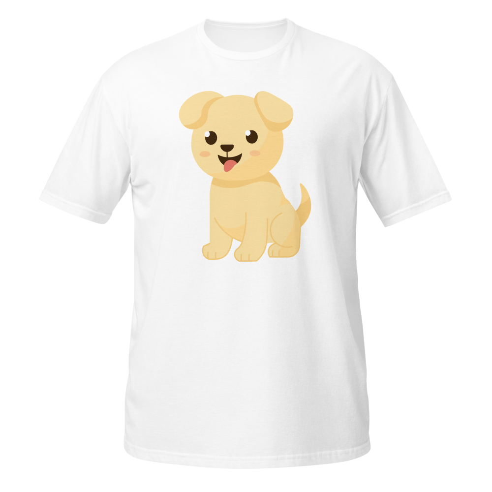 Cute Happy Puppy Cartoon T-Shirt Design
