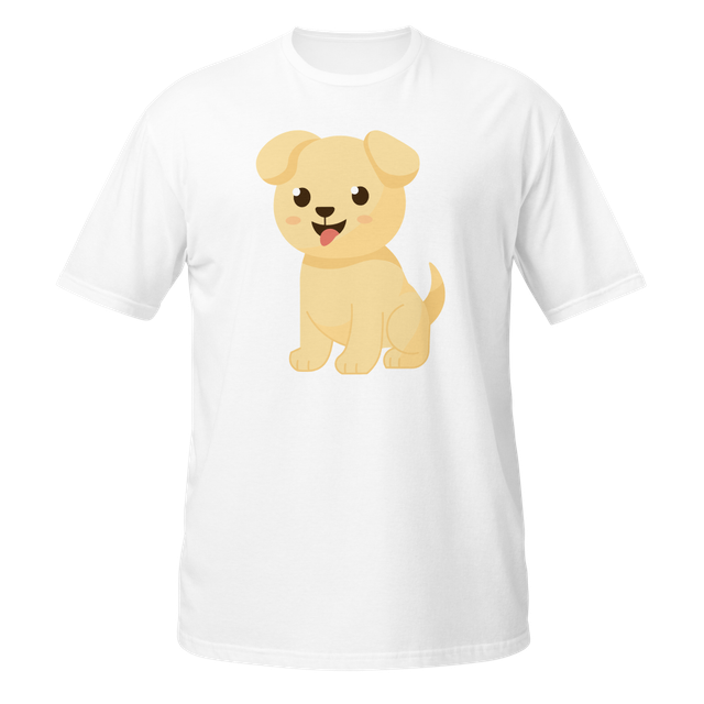 Cute Happy Puppy Cartoon T-Shirt Design