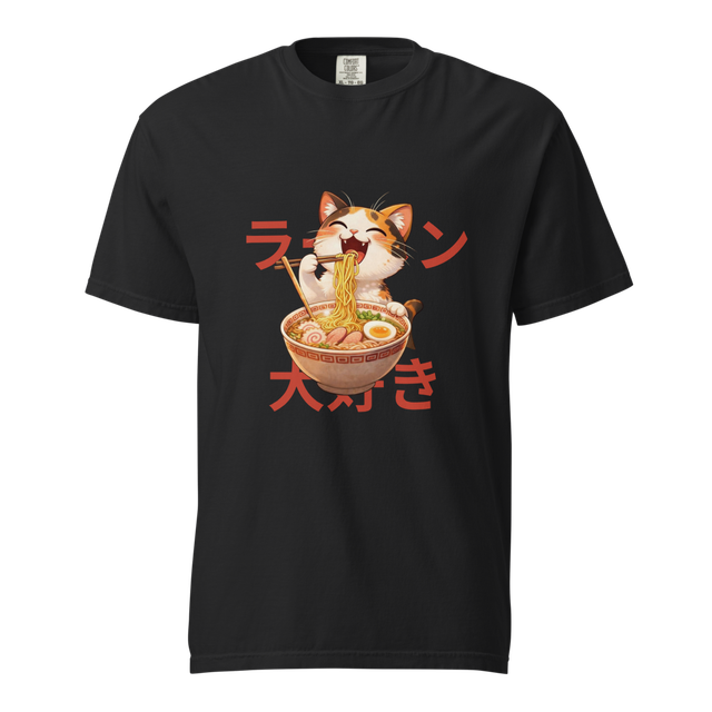 Cute Ramen Cat Japanese Anime T-Shirt