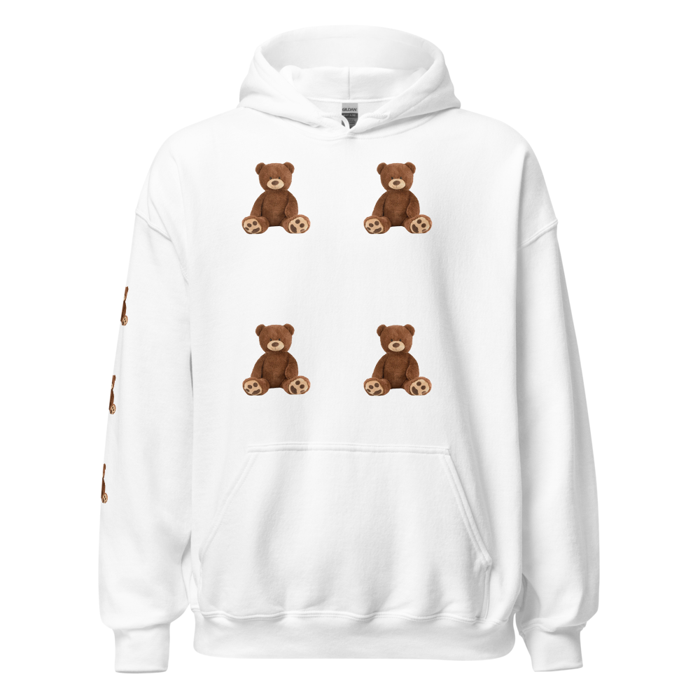 Cute Teddy Bear White Sweatshirt 