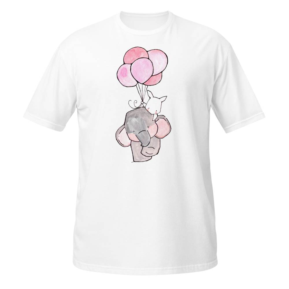 Premium Cute Elephant Balloon Graphic T-Shirt