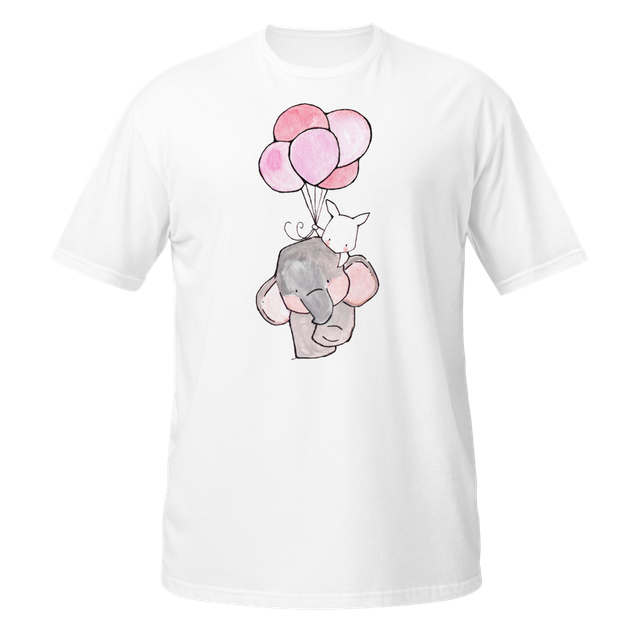 Premium Cute Elephant Balloon Graphic T-Shirt