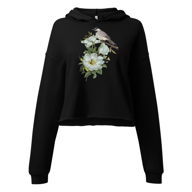 Floral Daisy Cropped Hoodie
