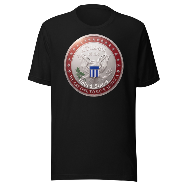 We are one to save America Black Unisex T SHIRT