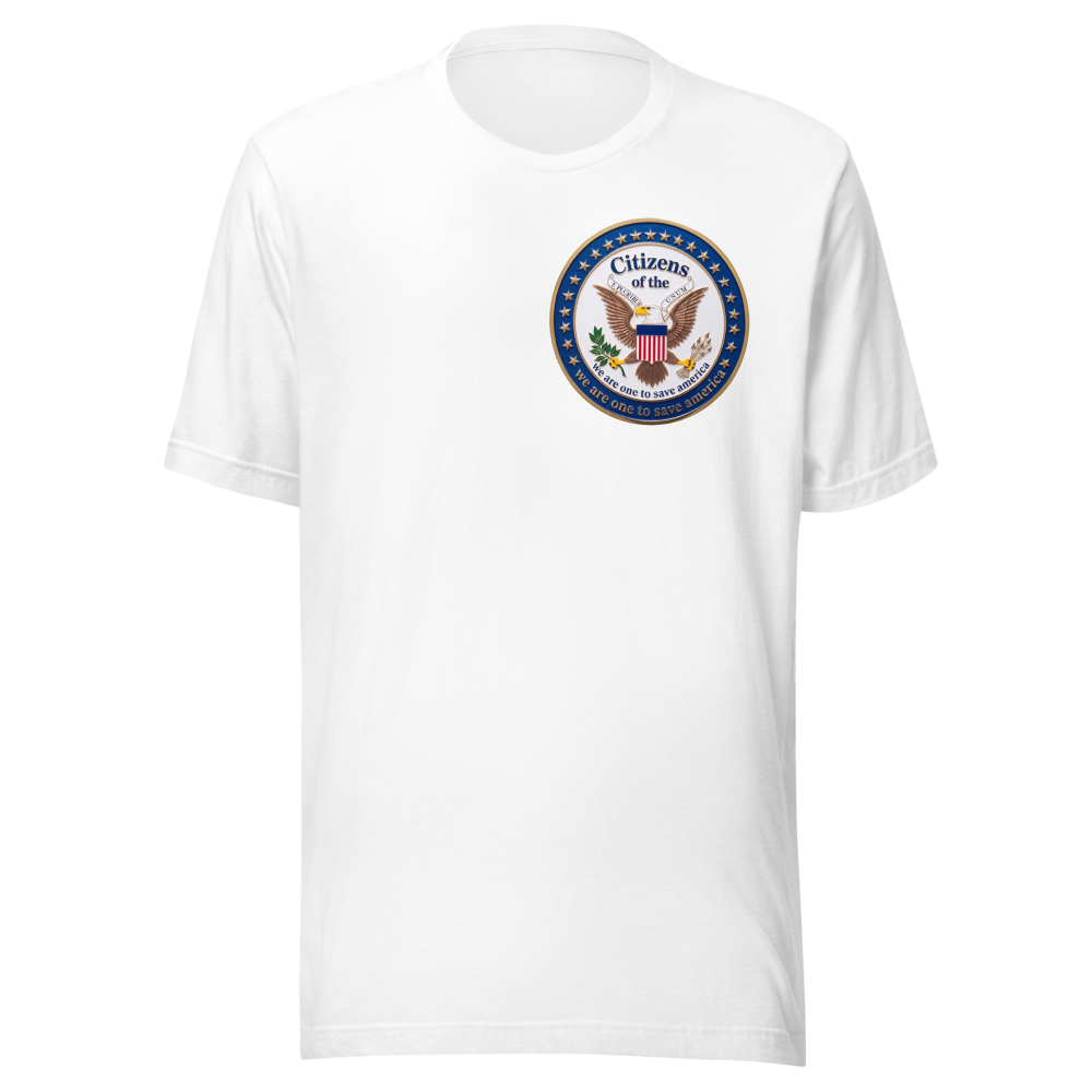 We are one to save America-small emblem T