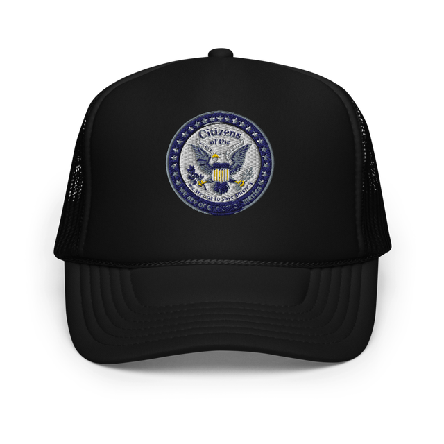 Citizens of The United States Black Trucker Hat
