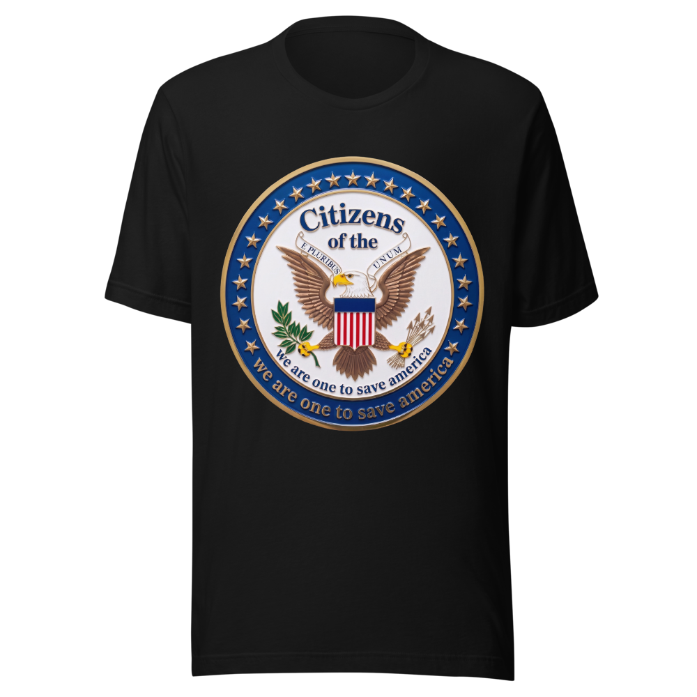 We are one to save America Black Unisex T