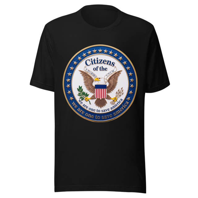 We are one to save America Black Unisex T