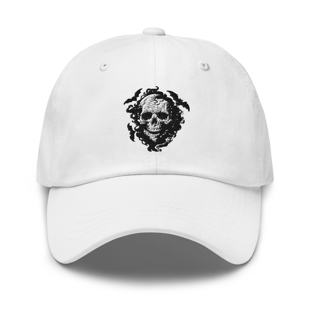 Gothic Flaming Ghost Skull Hat