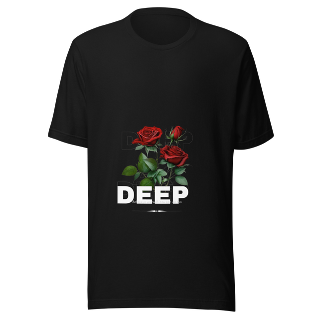 Deep Rose Garden – Premium Unisex Black T-Shirt |