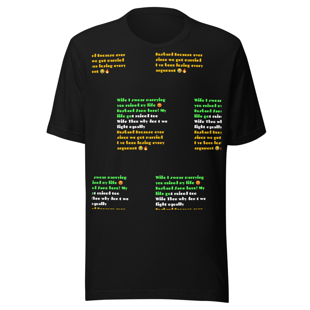 Minimalist Quote Graphic Black Unisex T-Shirt