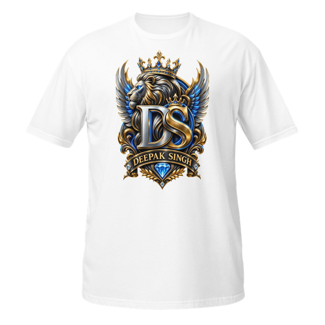 DS Royal Lion Crest – Luxury Gold & Blue Premium T