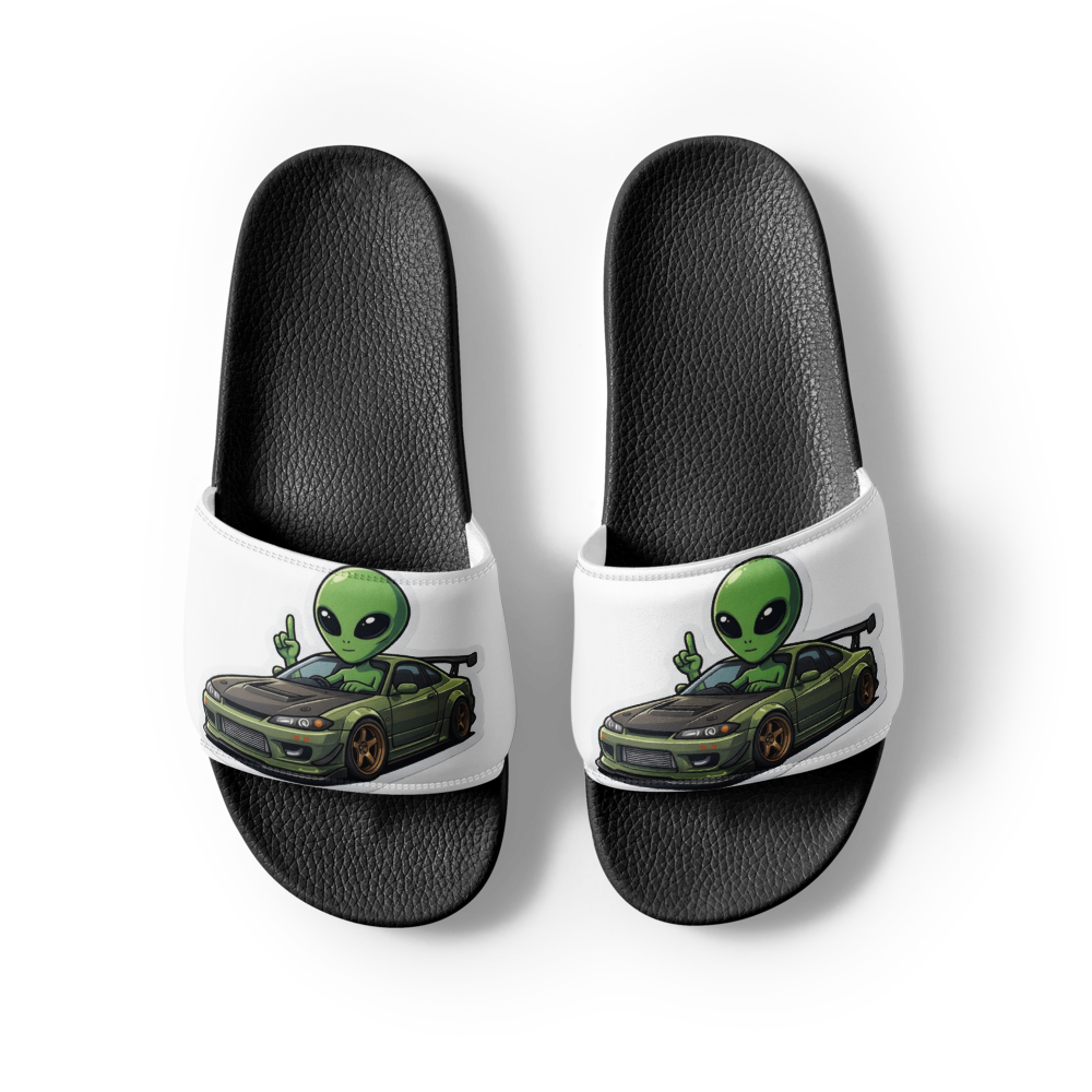 Green Alien Drift Car Men's Sandals