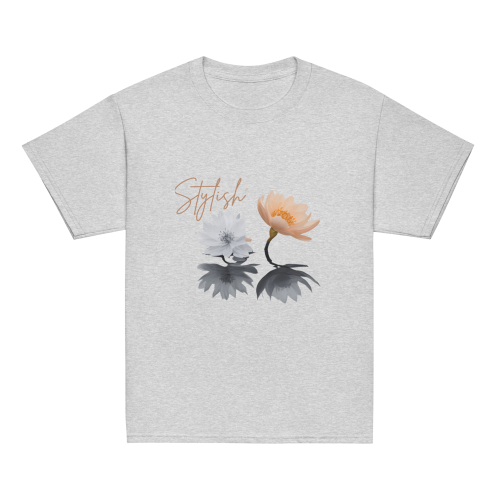 Stylish Floral Graphic Youth Tee.