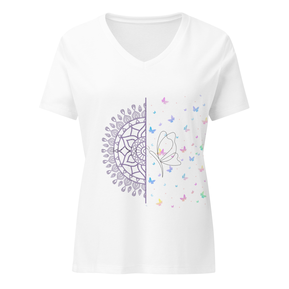 Colorful Mandala Butterfly T-Shirt.