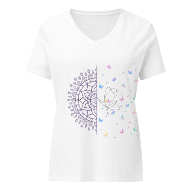 Colorful Mandala Butterfly T-Shirt.