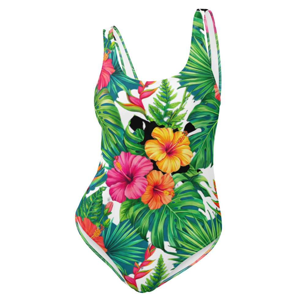 Vibrant Tropical Jungle One-Piece Swimsuit
