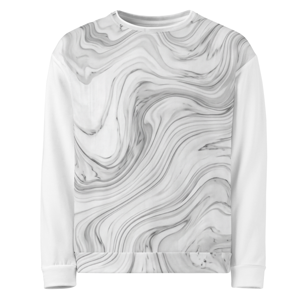 Luxury Minimalist Grey Marble Unisex Sweatshirt