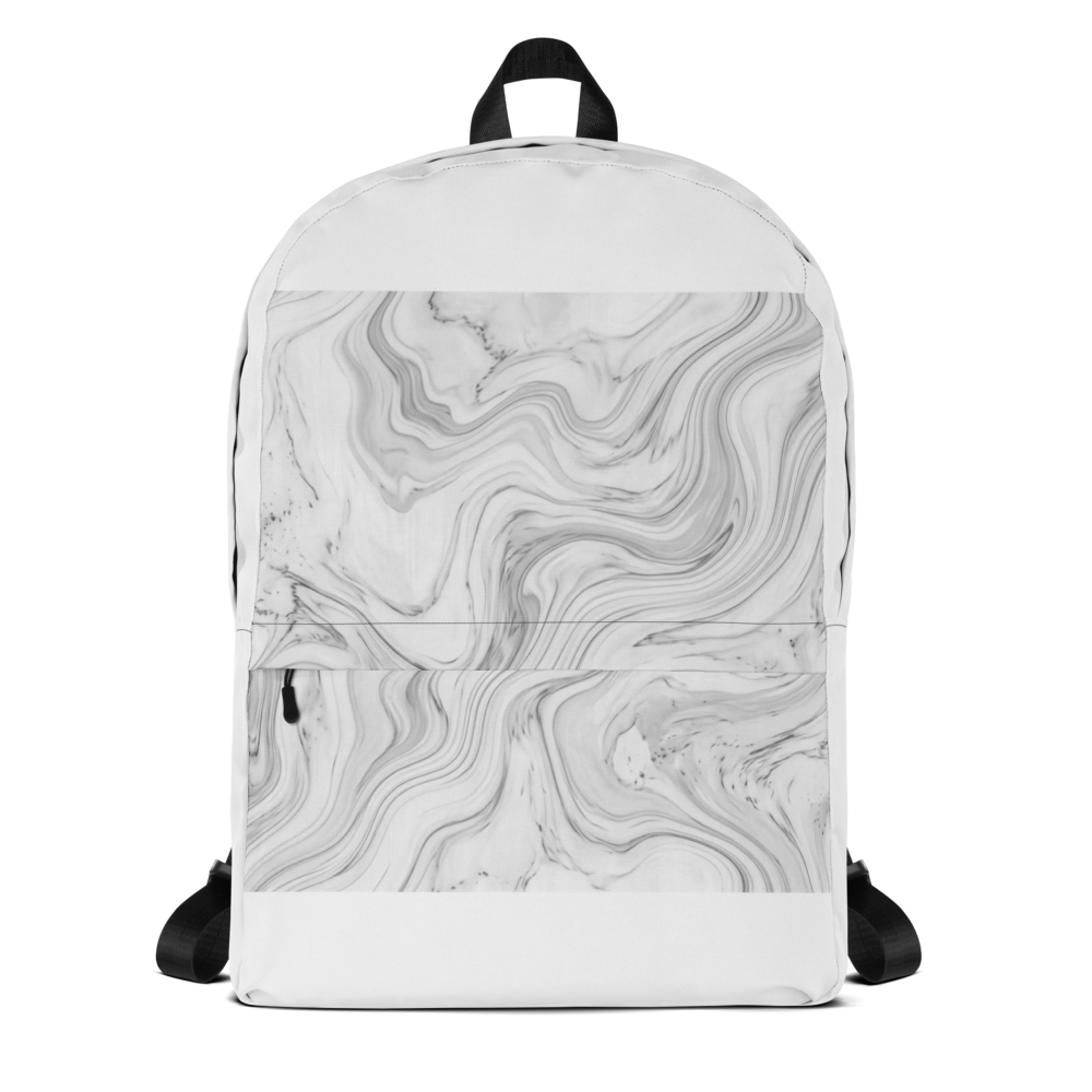 Luxury Minimalist Grey Marble All-Over Print Backp