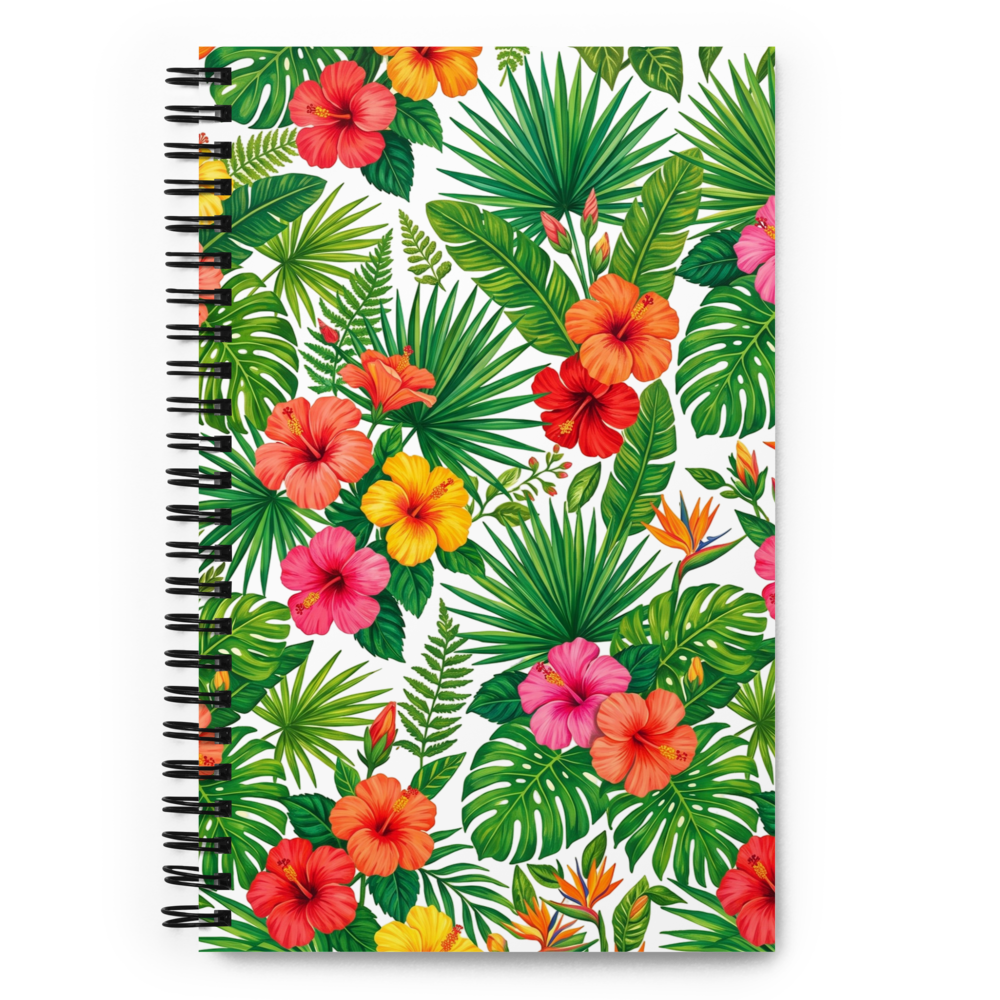 Vibrant Tropical Hibiscus Spiral Notebook
