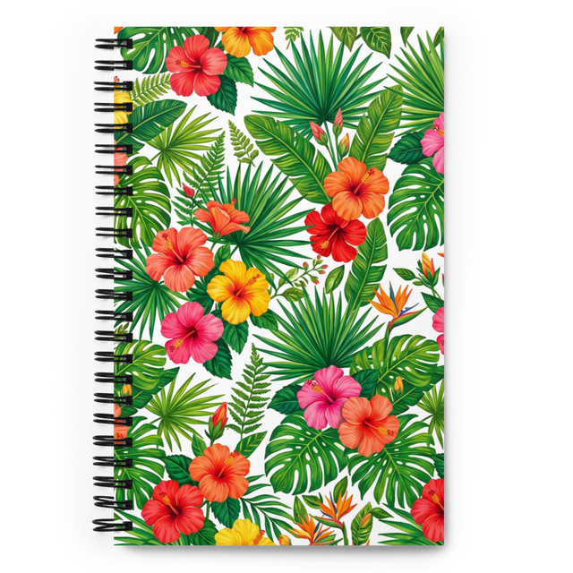 Vibrant Tropical Hibiscus Spiral Notebook