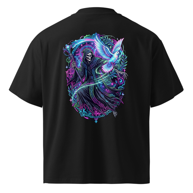 Dark Fantasy Grim Reaper Neon Geometry
