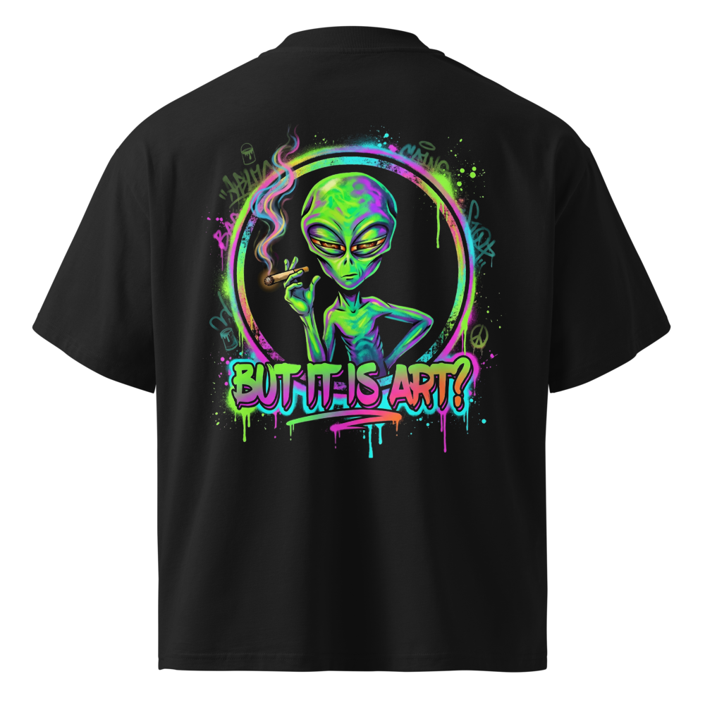 Neon Alien Smoking Joint – But It Is Art? Street A