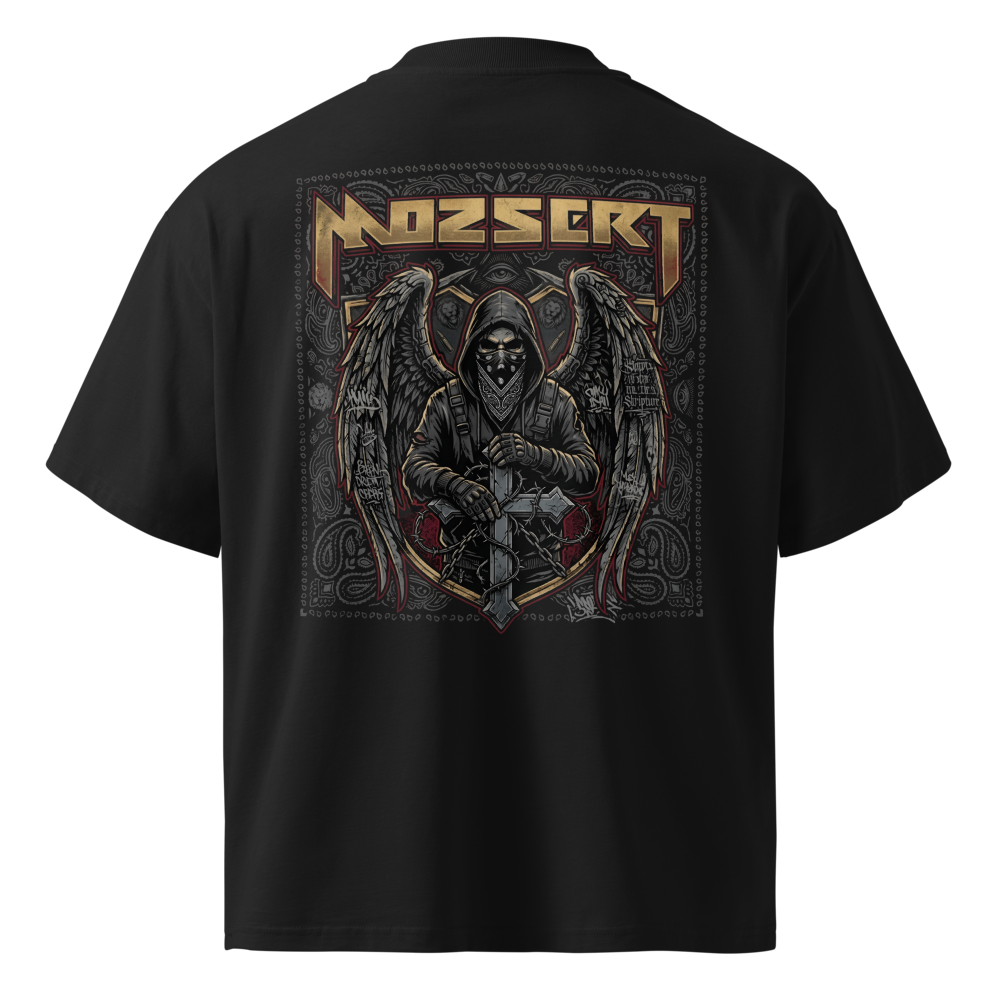Hooded Winged Figure With Bandana Holding Barbed 