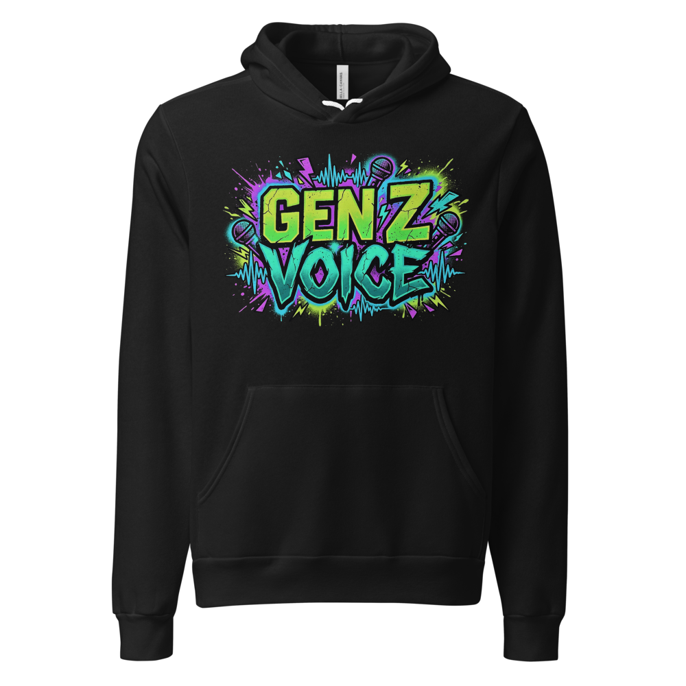 GenZ Voice Cyber Neon Pullover Hoodie