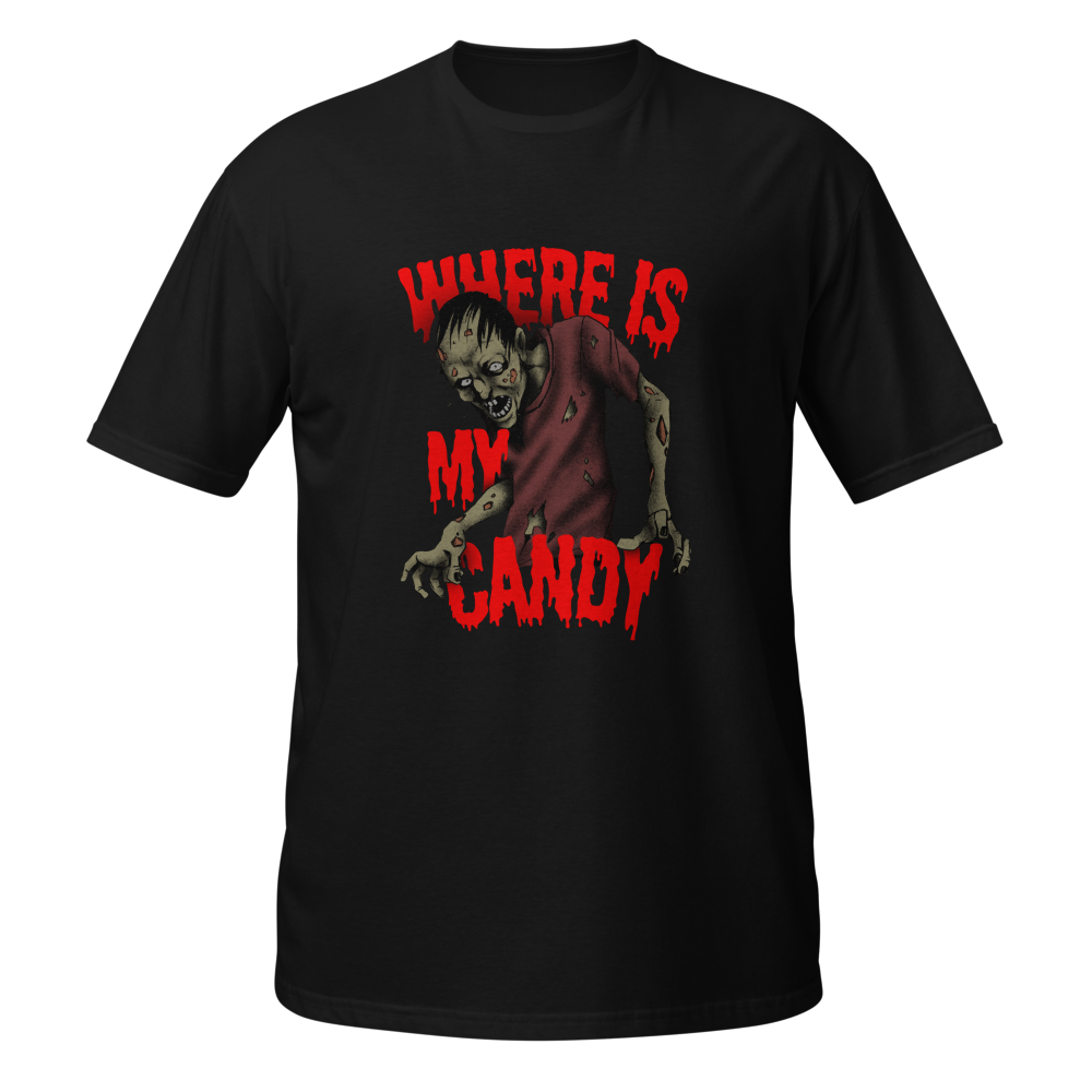 Where Is My Candy Halloween Zombie Tee