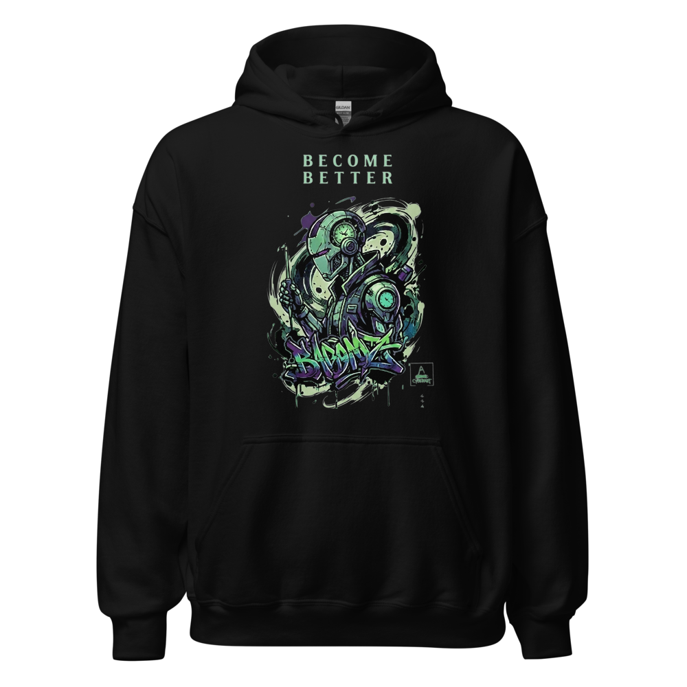“Become Better” Cyberpunk Robot Graffiti Streetwea