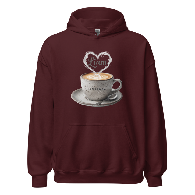 Liam's Heart-Headed Brew' title in casual block-sc