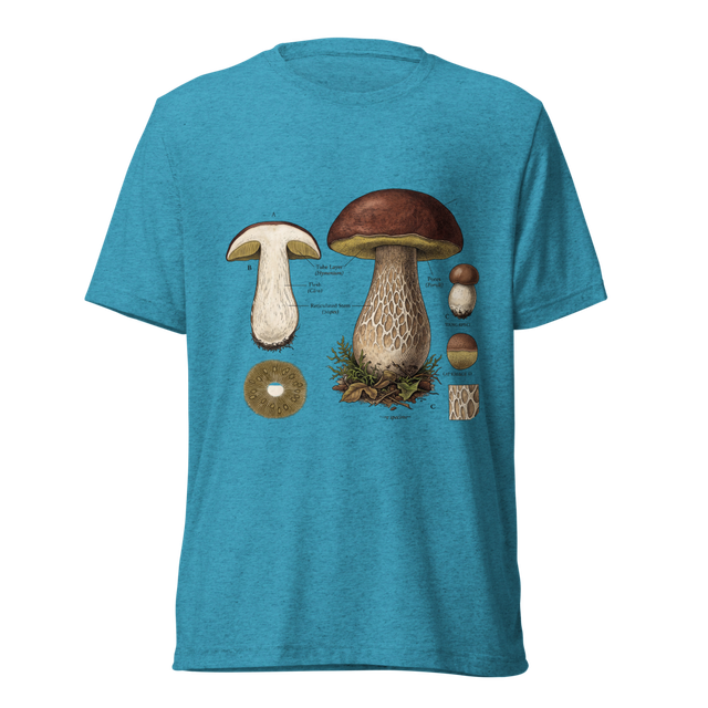 Vintage Porcini Mushroom Botanical Chart T-Shirt