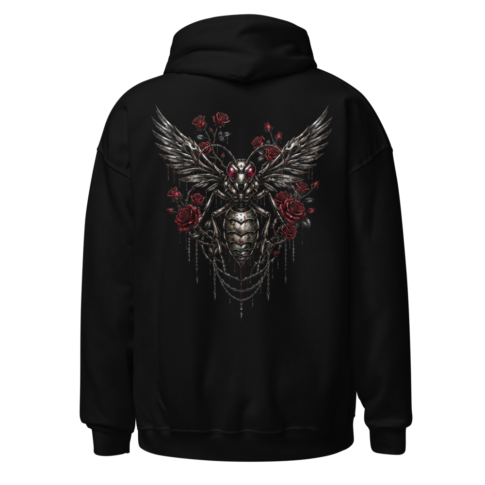 VORTEX Mechanical Rose Heavy Hoodie - Black