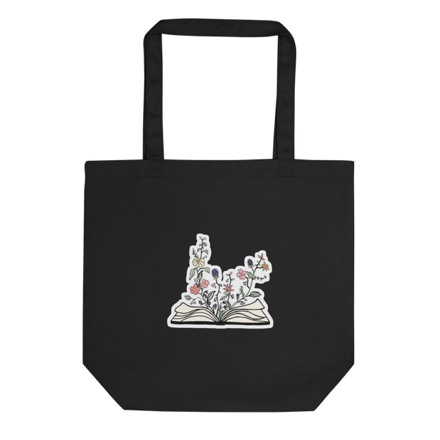 Wildflower Book Illustration Reusable Eco Shopping