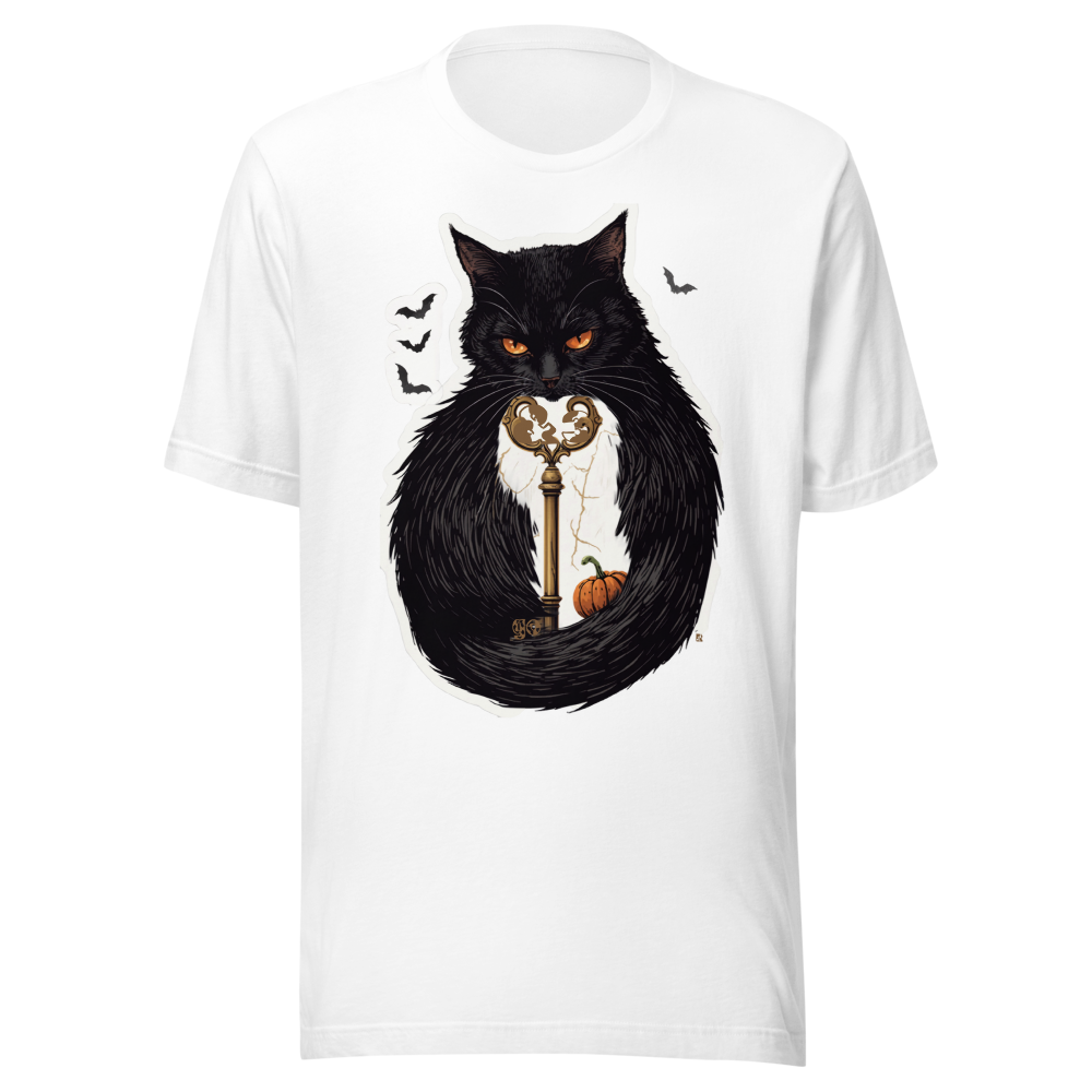 Midnight Key Cat Vintage Halloween Tee