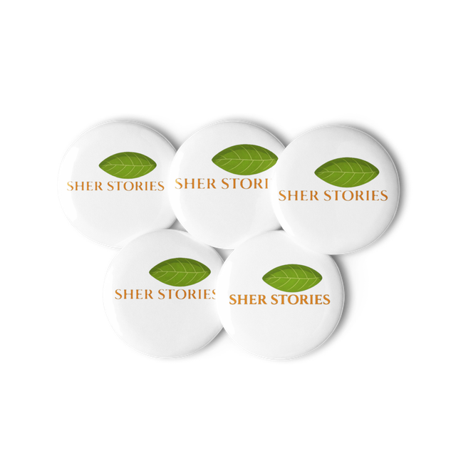 Sher Stories Logo Button Pin Set