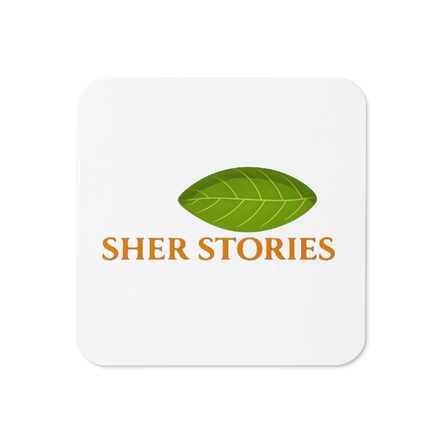 Sher Stories Cork-Back Drink Coaster