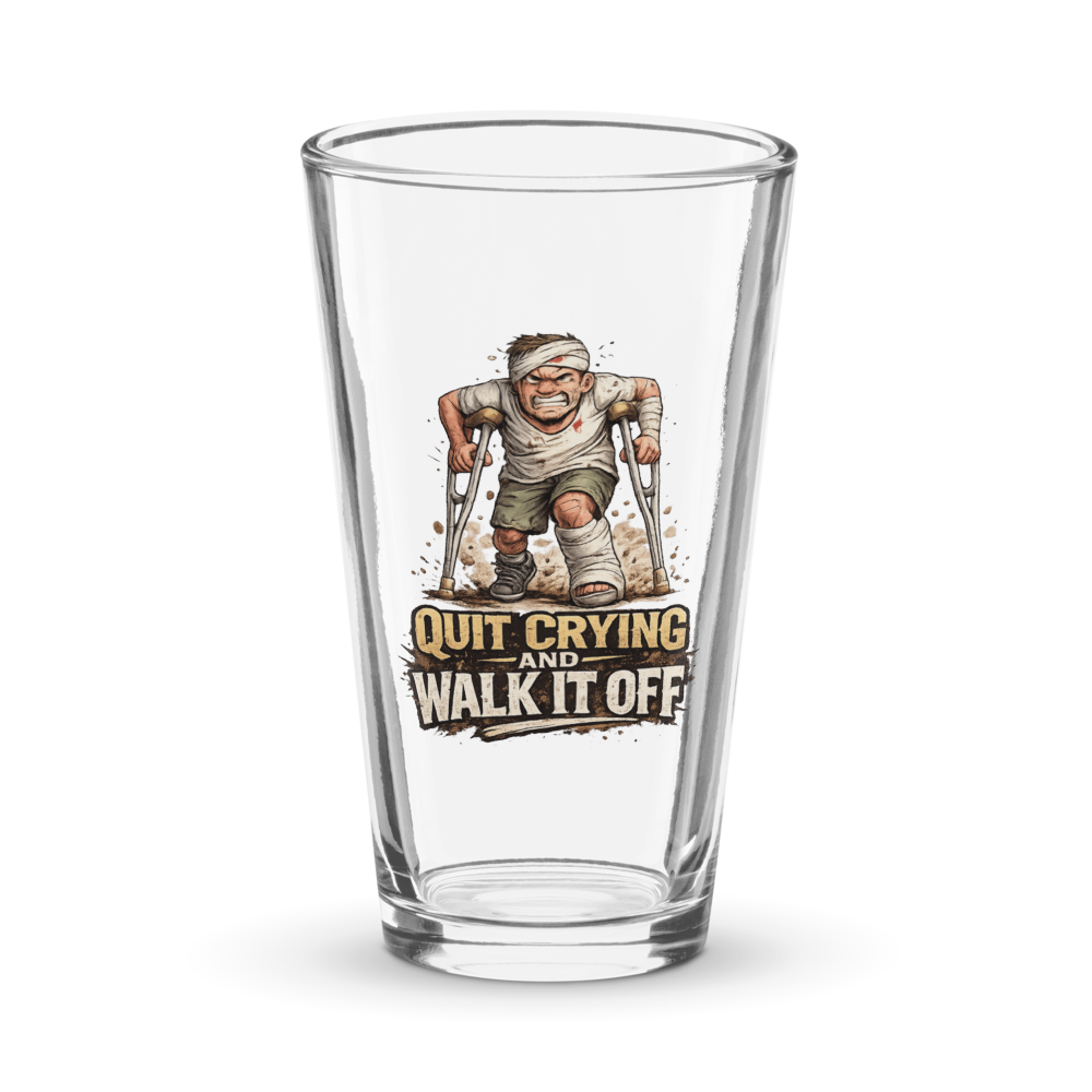 Walk It Off Shaker Pint Glass (16 oz)