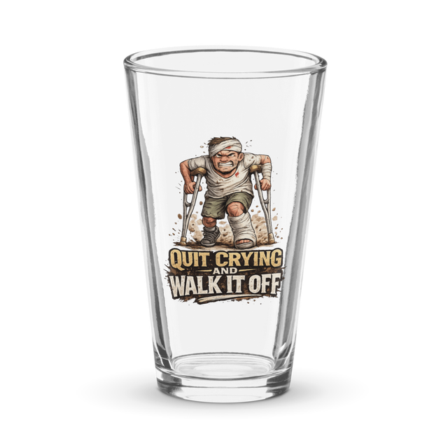 Walk It Off Shaker Pint Glass (16 oz)