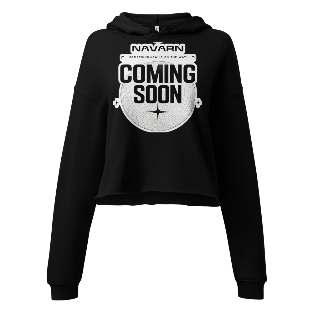 Cropped hoodie coming soon design 