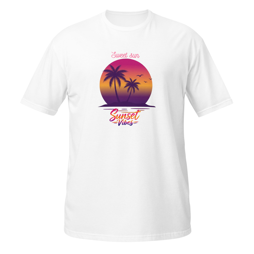 Sunset Vibes Tropical Palm Tree Retro T-Shirt