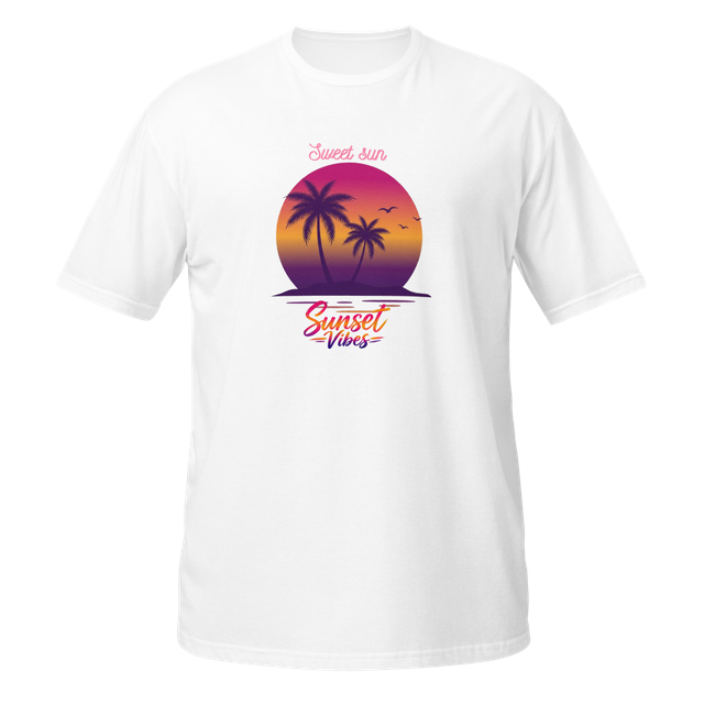 Sunset Vibes Tropical Palm Tree Retro T-Shirt