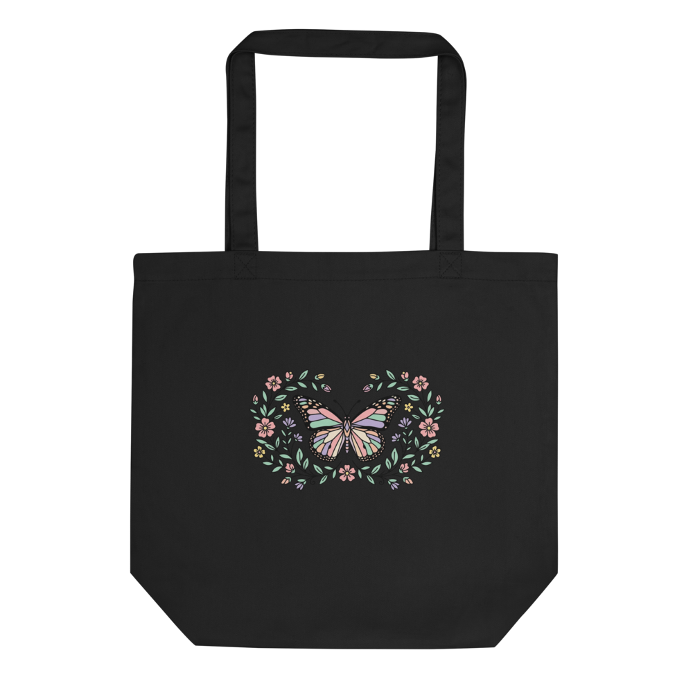 Kawaii Butterfly & Wildflowers  Cute Pastel Nature