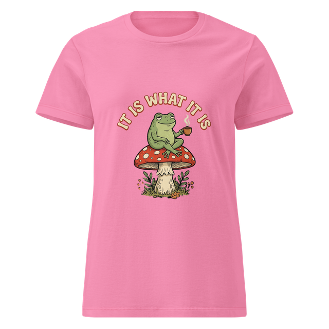 It Is What It Is Frog Coffee Mushroom T-Shirt