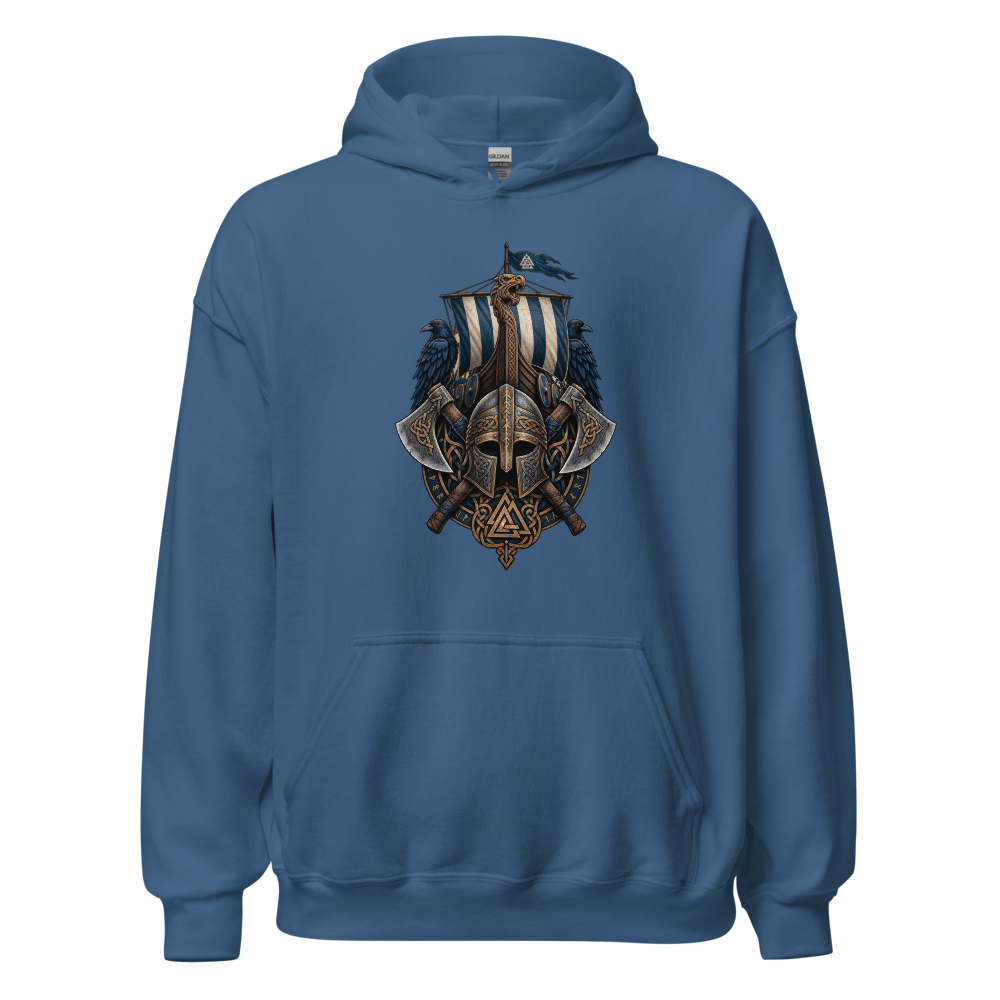 Viking Warrior Graphic Hoodie Unisex Heavy Blend