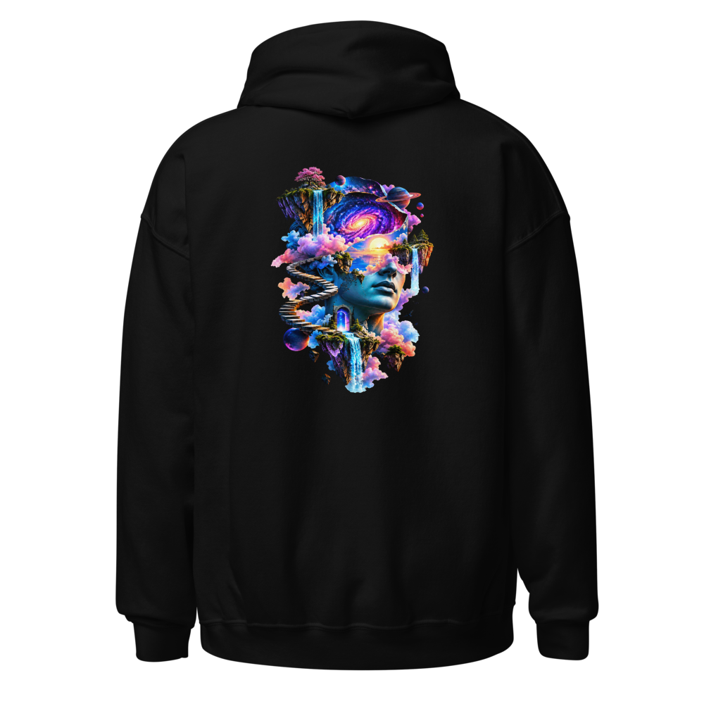 Cosmic Mind Surreal Galaxy Black Unisex Hoodie