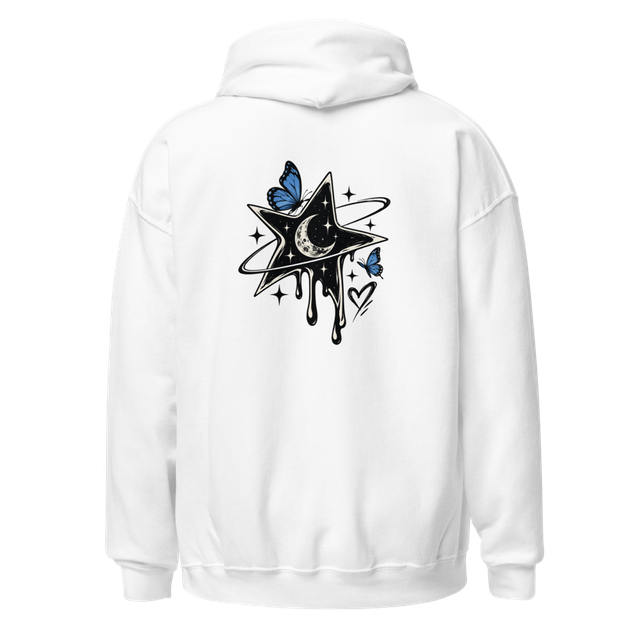 Celestial Star & Butterfly Melting Graphic Hoodie