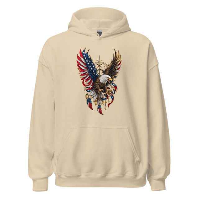 Patriotic American Eagle Hoodie | USA Flag Graphic